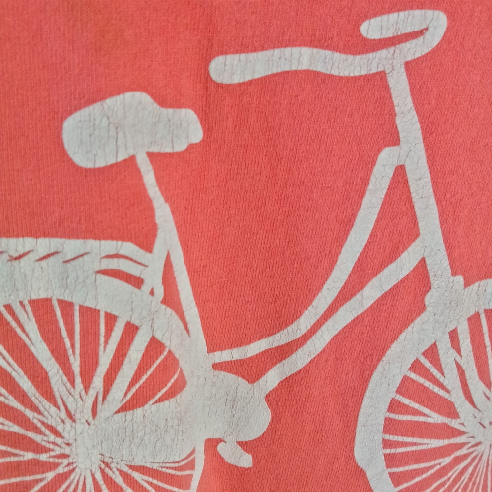 🦋 Hanes Life is a Beautiful Ride Bike T-Shirt Pink XL - Picture 3 of 5